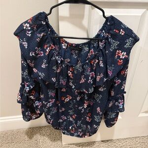 Sanctuary Navy Floral Blouse